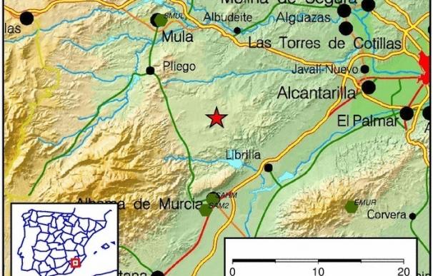 Librilla registra un terremoto de magnitud 2,2 esta madrugada