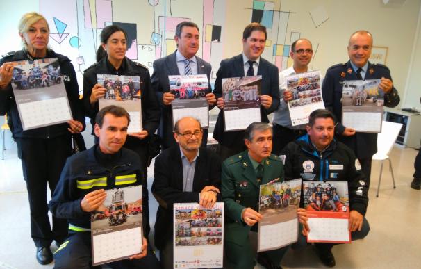 Aspace Valladolid presenta su calendario solidario, dedicado a once entidades y cuerpos de seguridad
