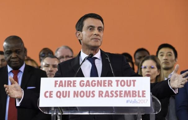 Valls en el acto en el que anuncio su candidatura a la presidencia