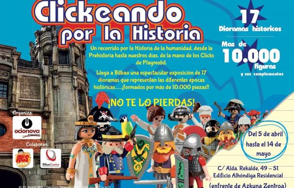 Edificio Alhóndiga Bilbao acoge la exposición Clickeando por la historia', con 10.000 figuras de Playmobil y 17 dioramas