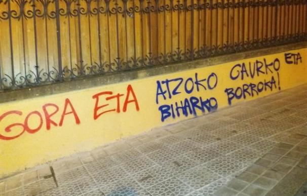 Pintada a favor de ETA en las calles del País Vasco