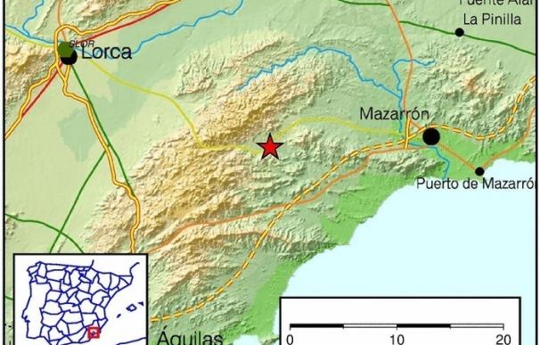 Varias pedanías de Lorca registran un terremoto de magnitud 2,8