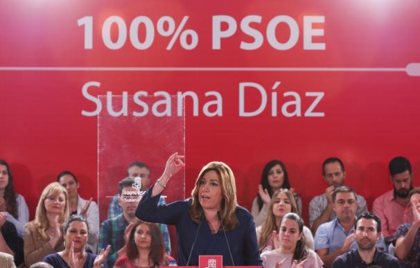 Susana Díaz celebra hoy un acto con militantes del PSOE en Santander
