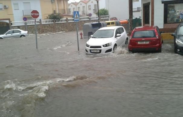 Las lluvias de este jueves dejan en Aljaraque 110 litros por metro cuadrado en dos horas