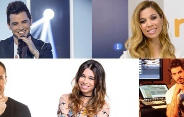 David Civera, Natalia, Paula Rojo, Rubén Villanueva y Antonio Hueso, jurado profesional de RTVE para Eurovisión