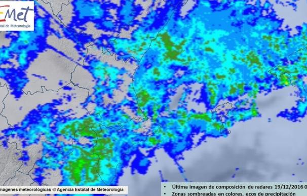 Las lluvias acumulan hasta 277.2 l/m2 en la Comunitat Valenciana