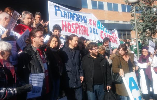 Iglesias pone como ejemplo de "politizar el dolor" su apoyo a una protesta en el 12 de Octubre