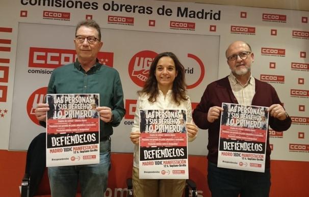 PSOE madrileño se une a la protesta del domingo de CCOO y UGT, que critican "el rescate a autopistas y no a personas"