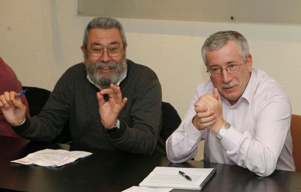 Méndez y Toxo ven "grotesco" y un "disparate" vincular pensiones y nucleares