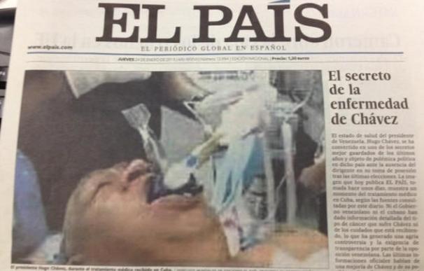 La foto de El País de "Chávez entubado" es "grotesca" y "falsa", afirma un ministro