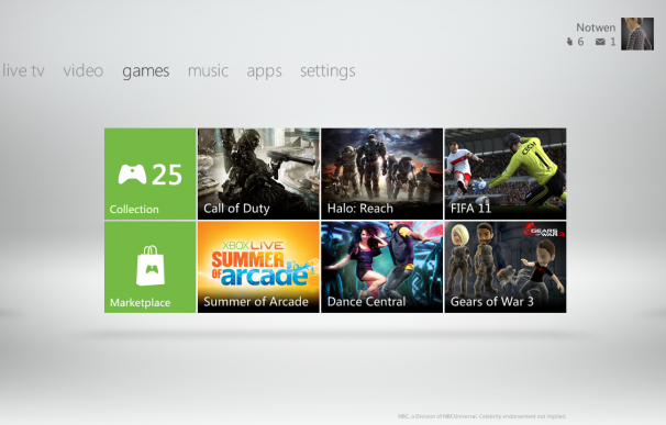 Xbox 360 Metro UI