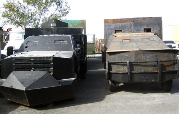 Unos 'monstruos' blindados protegen los cargamentos del narcotráfico mexicano