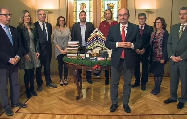 El Gobierno de Aragón felicita la Navidad entre libros