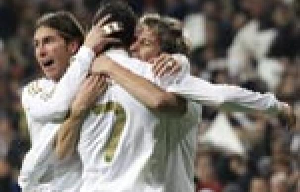 Cristiano celebra el primer gol del partido de ida de los cuartos de final de la Copa del Rey
