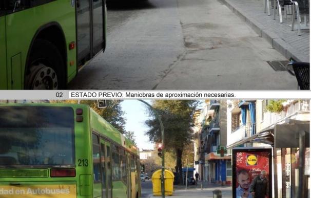 El Ayuntamiento concluye, con financiación de la Diputación, la adaptación de cuatro paradas de autobús