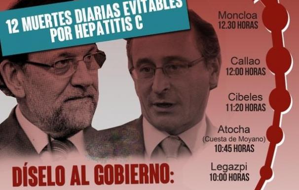 Afectados por hepatitis C celebran hoy una marcha hasta Moncloa para pedir a Rajoy "tratamientos para todos"