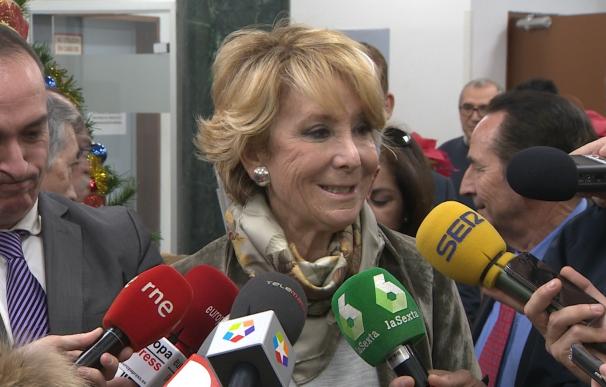 Aguirre sí tomaría "medidas restrictivas" con contaminación pero acusa a Ahora Madrid de creerse "más listos que la OMS"