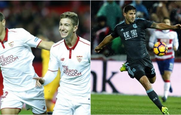 El Sevilla saca su mejor versión y la Real no baja el nivel