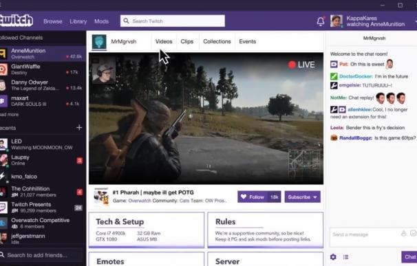 Twitch lanza su aplicación de escritorio con videollamadas de hasta cinco personas