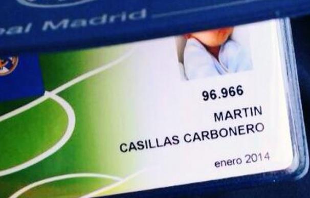 Carné de socio del Real Madrid de Martín Casillas Carbonero.
