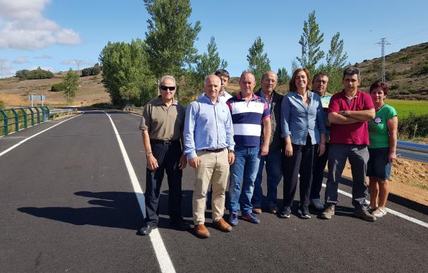 Concluyen el refuerzo y ensanche del tramo entre Vega de Bur y Amayuelas, financiados por la Diputación de Palencia