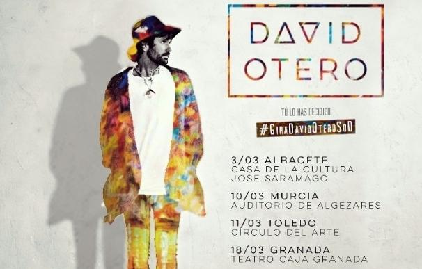 Los fans deciden el itinerario de la nueva gira de David Otero, que tiene ya 12 ciudades confirmadas