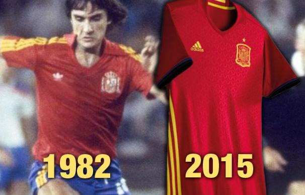 La camiseta de España para la Eurocopa...¿réplica de la del Mundial de 1982? / La Información.