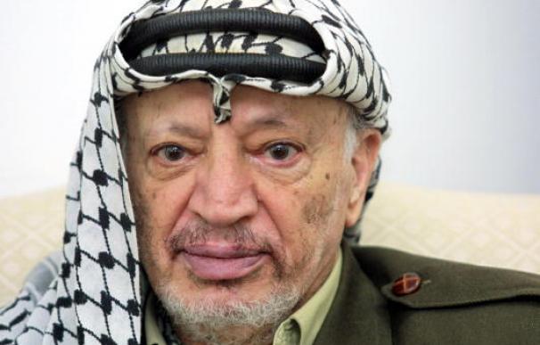 Yasser Arafat en Ramala en 2001