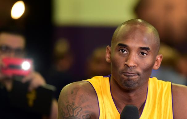 Kobe Bryant of the Los Angeles Lakers is interview