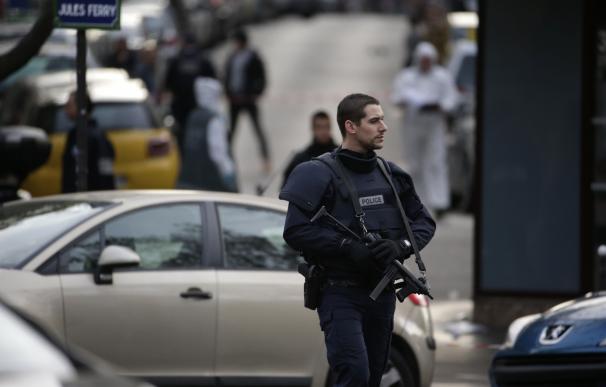 Police patrol in the 11th district of Paris on Nov