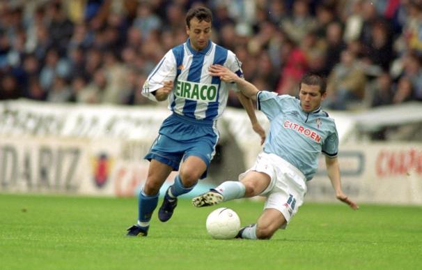 Fran y Celades, en un Deportivo - Celta del año 2000