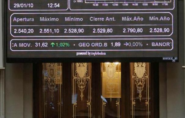 La bolsa española reduce ganancias a mediodía y el Ibex-35 sube el 0,39 por ciento