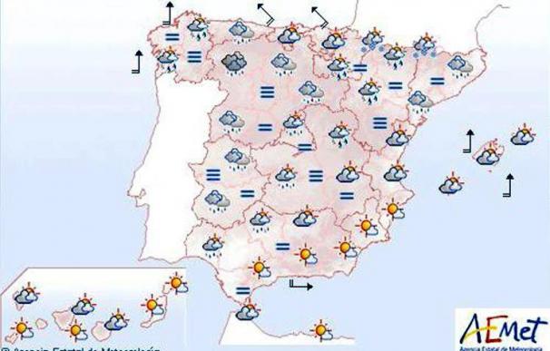 Moderado ascenso de las temperaturas en Andalucía, Galicia y Cantábrico