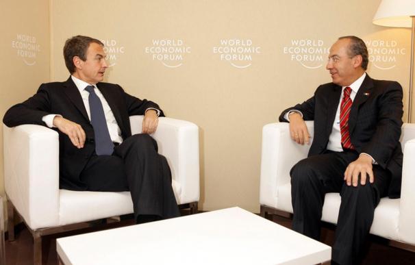 Zapatero garantiza a Calderón su apoyo a acuerdos vinculantes contra el cambio climático