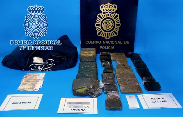 Detenido en La Laguna (Tenerife) por la posesión de seis kilos de hachís, valorados en 38.000 euros