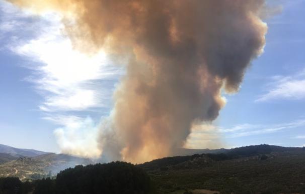 Medio Ambiente envía medios aéreos y terrestres a Navarredonda de Gredos (Ávila) para combatir el incendio