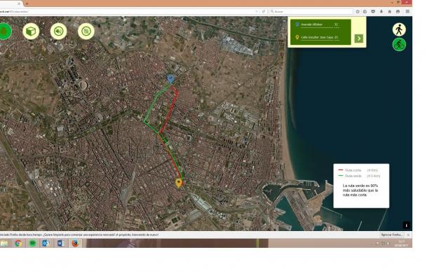 Una web permite diseñar rutas verdes por València sin alérgenos, sin ruidos o con más sombra