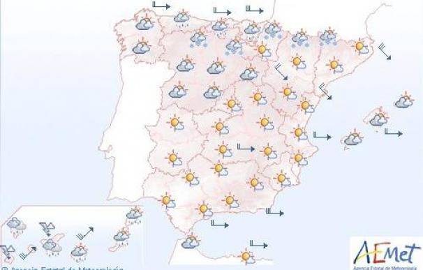Mañana, nieve en el interior de Cataluña, Castellón y Castilla la Mancha
