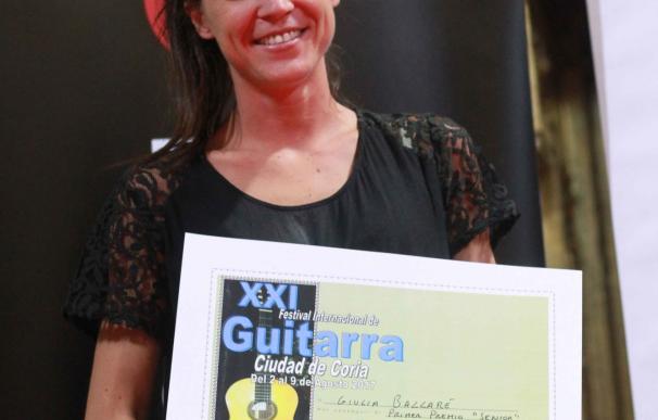 La italiana Giulia Ballarè, ganadora del Concurso de Guitarra del Festival Internacional de Coria
