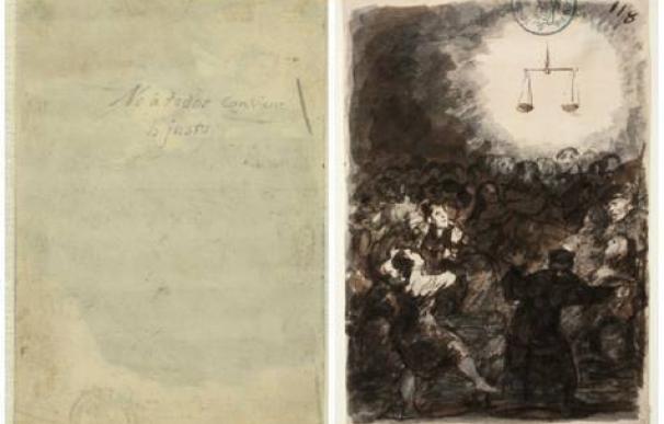 El Prado descubre un manuscrito de Goya oculto en el dorso de un dibujo