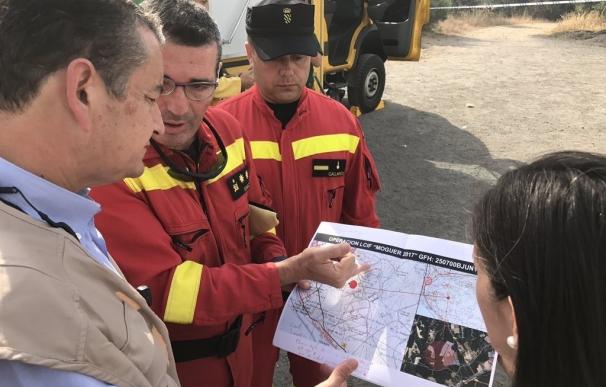 Sanz: La Guardia Civil baraja "varias hipótesis" sobre el origen del incendio de Moguer