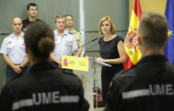 Cospedal recibe a militares de la UME para agradecerles su intervención en el incendio de Portugal