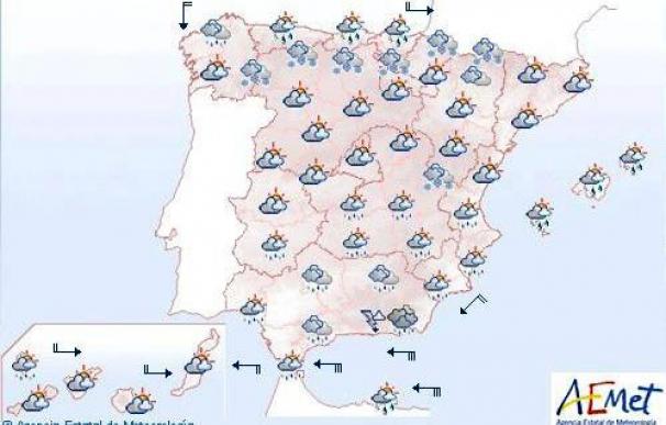 Mañana, viento fuerte Canarias, heladas mitad norte y lluvias sur Andalucía
