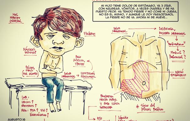 Augusto Saldaña, el médico residente que usa sus dibujos para que el paciente entienda mejor su enfermedad