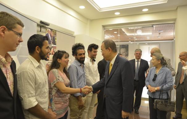 Ban Ki-Moon hace un llamamiento a las universidades españolas para que faciliten la matriculación a refugiados