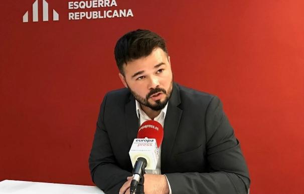 Rufián asegura que los diputados de ERC dejarán el Congreso si gana el 'sí' en el referéndum