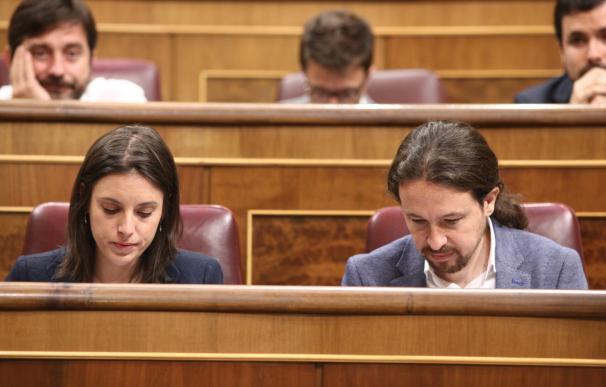"España", la palabra más utilizada por Pablo Iglesias, mientras que Irene Montero se centra en la "corrupción"