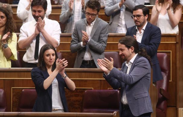 Iglesias cree que la "magnífica" intervención de Montero ha sorprendido a Rajoy, "que no ha estado a la altura"