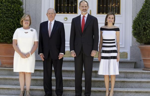 Los Reyes Felipe y Letizia abren las puertas de la Zarzuela al presidente de Perú