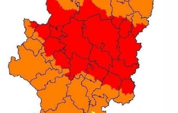 Prealerta roja por riesgo de incendios forestales en la parte central de Aragón